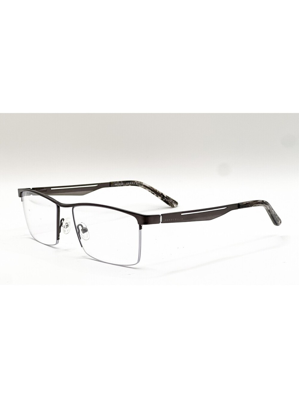 Perry Ellis PE 326-3 Black Gray Clear Rectangle Eyeglass Frames 54-19-140